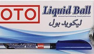 قلم جاف سائل من روتو، 0.7 ملم، لون ازرق- عبوة 12 قطعة