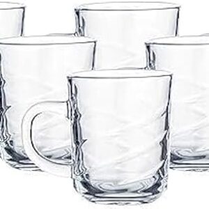 طقم اكواب شاي وقهوة مكون من 6 قطع الجوكر، زجاج، شفاف