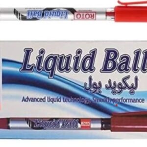 Roto Liquid Ballpoint Pen, 0.7 mm, Red - 12-Pack