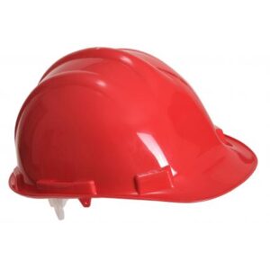 Red safety helmet