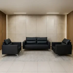 طقم انترية جلد مكتبى اسود