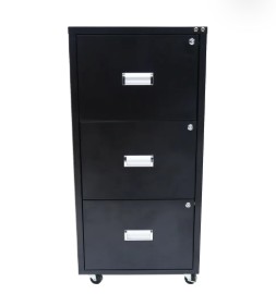 شانون ميتال أيكون، 3 أدراج مع 3 مفاتيح، أسود