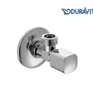 محبس زاوية ديورافيت 1/2*3/8 بوصة بمقبض مربع - كروم