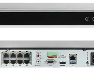 مسجل فيديو شبكي هيكفيجن ، 8 قنوات ، منفذ USB ، منفذ SATA ، اسود ، DS-7608NI-Q2-8P (D)